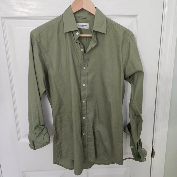 JOHN HENRIC Lightweight Shirt 15 - 38 Green Shirts Office Work - Picture 1 of 1